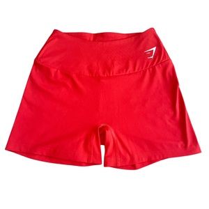 GYMSHARK Sweat Seamless Shorts Red Size Medium Women’s